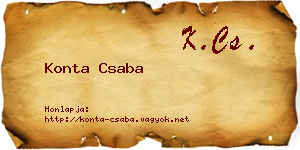 Konta Csaba névjegykártya