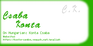 csaba konta business card